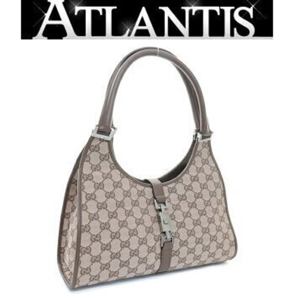 Gucci Jackie handbag GG canvas leather brown
